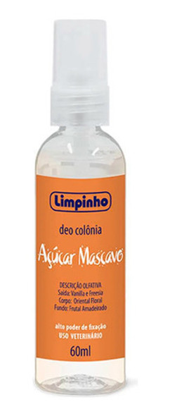 Colônia Para Cães E Gatos Açucar Mascavo 60ml Limpinho 0