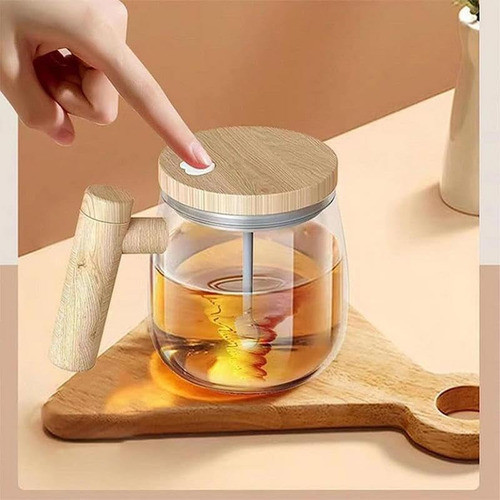 Taza De Vidrio Con Mezclador (a Pilas) 1