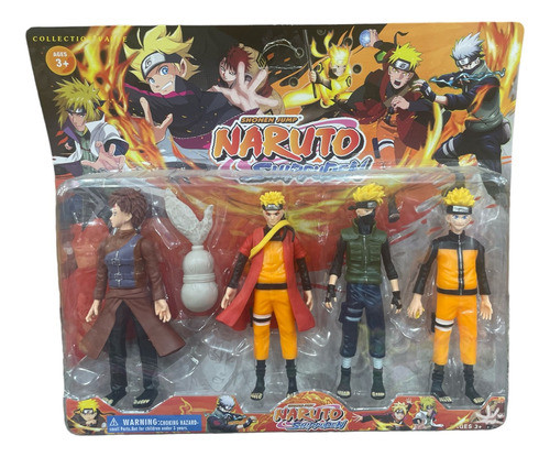 Muñecos Naruto Shippuden X4 Personajes 18cm Articulados 0