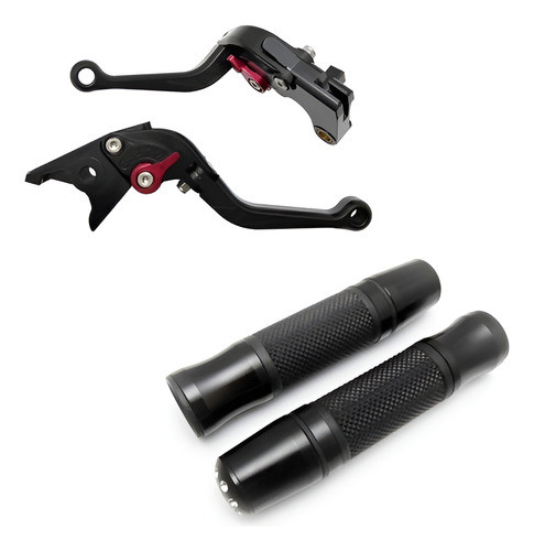 Levas Rebatibles Puño Y Contrapesas  Cbr 600rr Negro Mk Moto 0