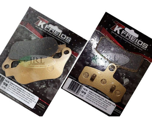 Kit Pastilha De Freio Harley Fat Boy Ano 2008 2009 2010 2011 0