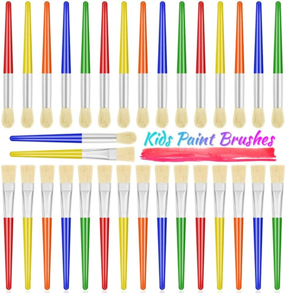 Pinceles De Pintura Para Niños, Conjunto De 30 Piezas 0