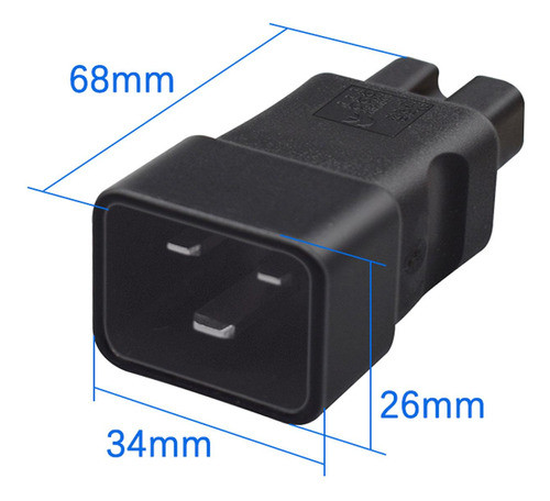 Iec320 C20 Para C15 Adaptador De Tomada De Conversão De 1