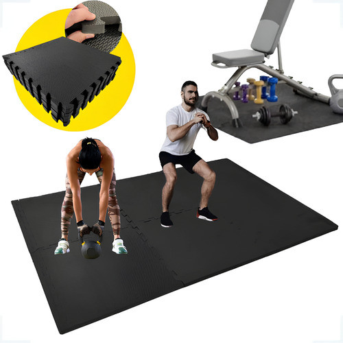 Kit 10 Placa Tatame Tapete Eva Borracha 10mm Piso Academia 0