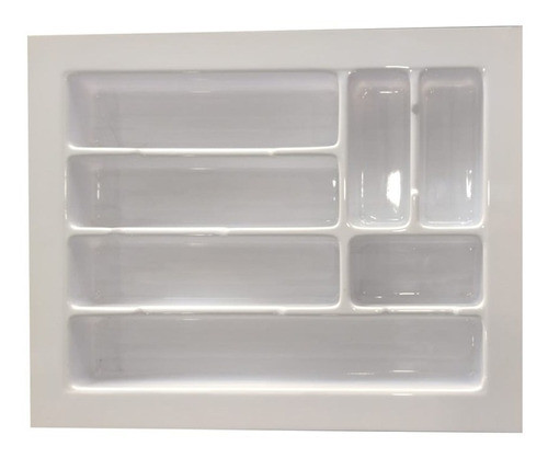 Cubiertero Organizador Plastico Cajon 39 X 49 Cm Blanco 1