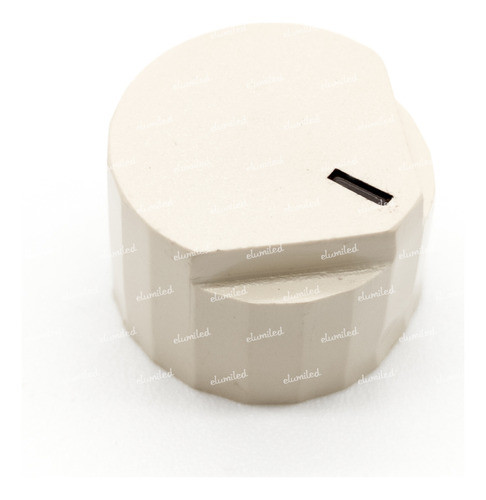 Perilla Potenciometro Dia 25mm Alto 14mm Eje 6mm Marfil 0