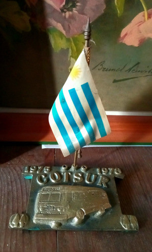 Bronce De Escritorio Porta Banderas Cotsur 0