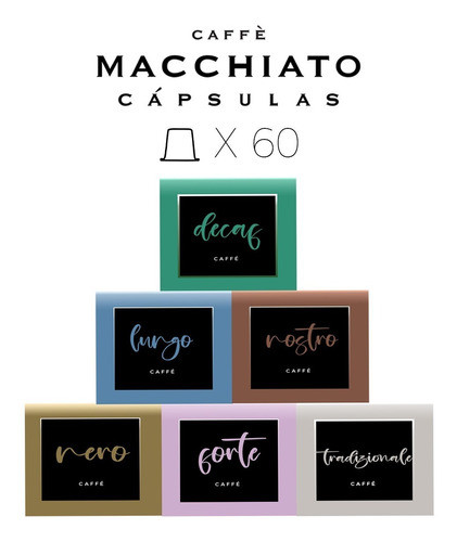 6 Cajas Capsula Cafe Macchiato Compatible Maquina Nesspresso 0