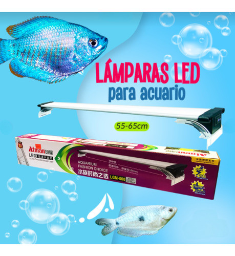Iluminador Acuario Pecera Led Atman LG-600 Tres Colores 18 W 1