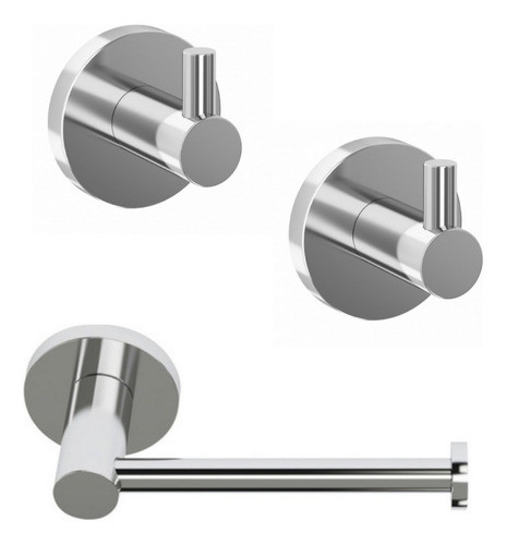 Combo Accesorios Baño Genebre Cartago 2 Percha Y Portarrollo 0