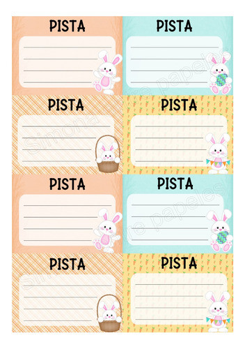 Kit Búsqueda De Huevos Pascua - Impreso, Listo Para Usar 0