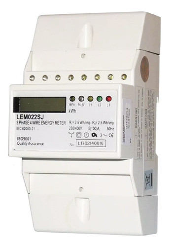 Medidor De Consumo Electrico Trifasico Kwh 380v 100a Display 0