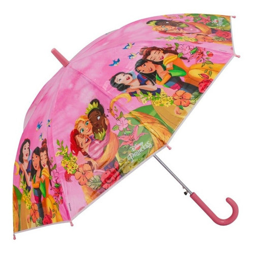 Guarda Chuva Infantil Princesas Rosa Sombrinha Disney Brizi 0