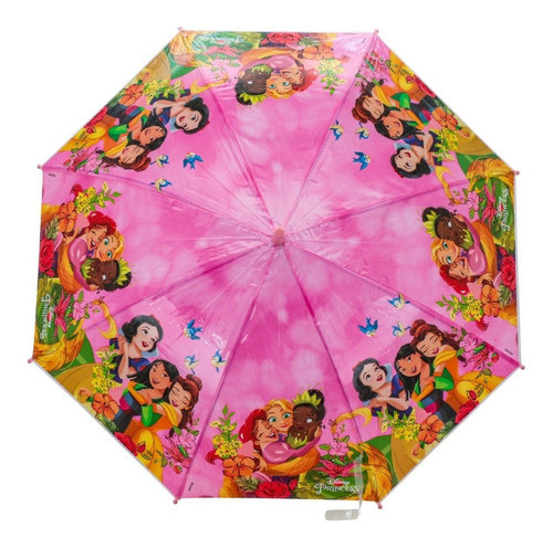 Guarda Chuva Infantil Princesas Rosa Sombrinha Disney Brizi 1