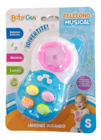 Telefono Celular Con Luz Y Sonido Baby Gus Juguete Bebes 0
