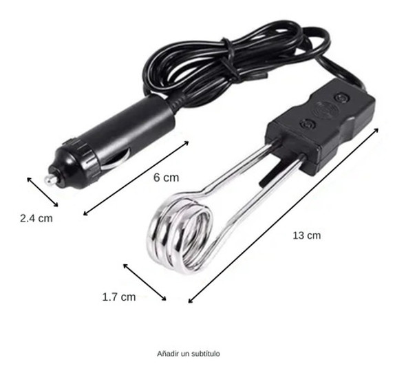 Calentador Inmersión Agua Termo Mate Para Auto 12v Camping 1