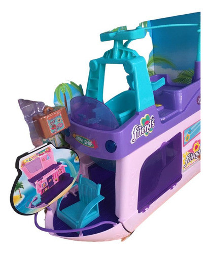 Barco Tipo Barbie - Precioso - Completo Con Muebles 0