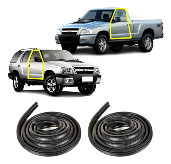 Jogo Borracha Vedação Porta S10 E Blazer Até 2011 0