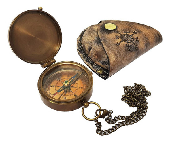 La Nueva Tienda De Antigüedades - Brújula De Latón Antiguo B 1