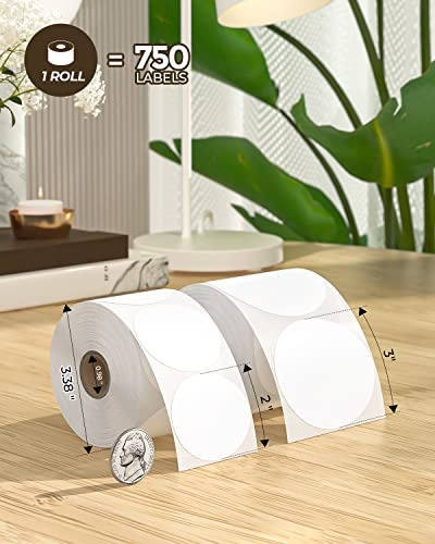 Etiquetas Autoadhesivas Termicas Circulares De 2 PuLG X750 1