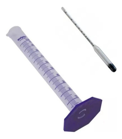 Densímetro Uso Geral 0,700 A 1,000 G/cm3 + Proveta 250 Ml 1