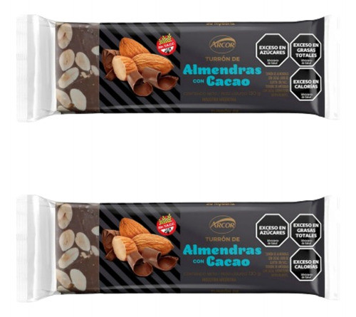 Promo 2x1 Turrón Arcor De Almendras Cacao Sin Tacc Gluten 0
