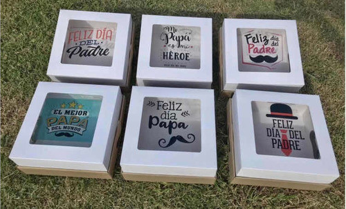 Cajas De Desayuno Día Del Padre X 10 U De 25x25cm Altura 12 0