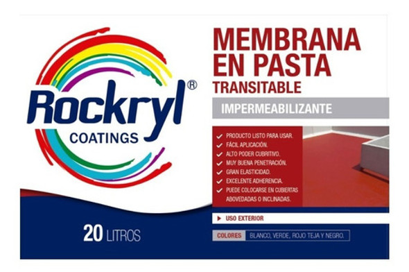 Membrana Liquida Fibrada 10 Lts Impermeable Rockryl® 0