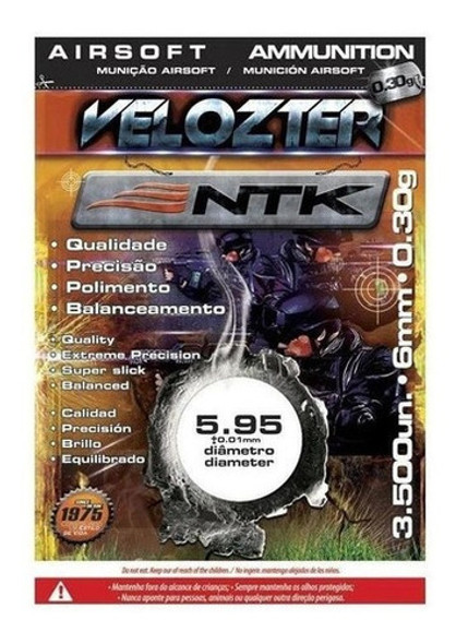 Esferas Plásticas Nautika Velozter Bbs 0,30g 3500 Un 1 Esferas Plásticas Nautika Velozter Bbs 0,30g 3500 Un 1