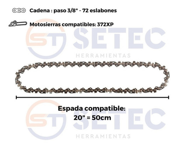 Cadena Motosierra Original Husqvarna 372xp Espada 20 Pulgada 1