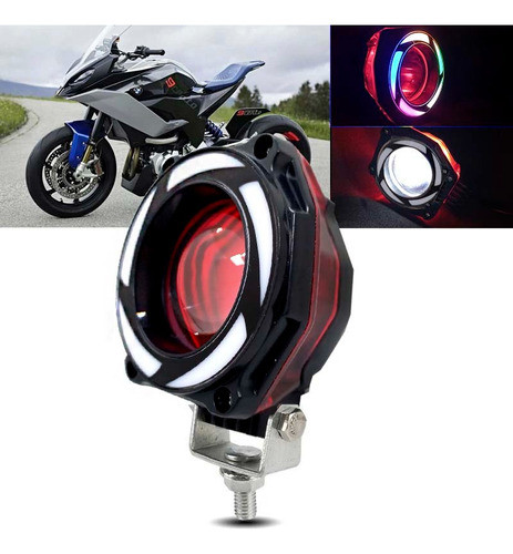 Faro Led Lupa Proyector Ojo De Angel Aro Multicolor 1