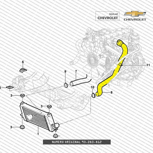 Manguera Turbo Intercooler Entrada S-10/ Blazer Mwm 2.8 1