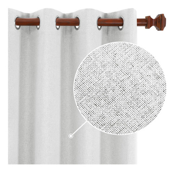 Cortinas Blackout Deconovo Linen 100% Com Ilhós 132x229cm 0