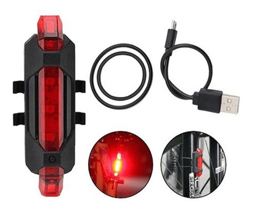 Luz Led .destellador Bicicleta. Recargable Usb. Gran Canal 0