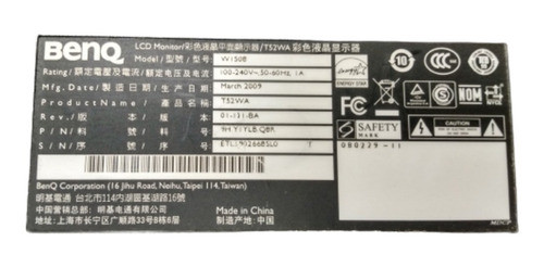 Tira Led M150ewo1 Monitor Benq T52wa 15 Pulgadas 1