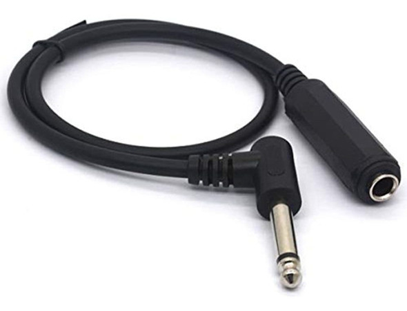 Glhong Cable De Ángulo Recto 6.35 Macho A Hembra, 1/4 Estére 0