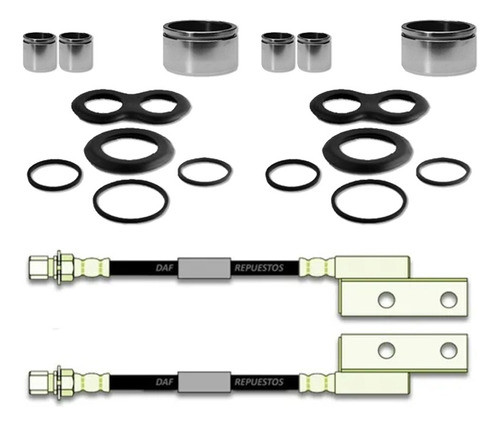 Kit Reparacion Caliper + 2 Flexibles Delanteros Ford Falcon 0