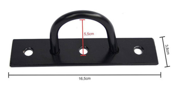 Suporte Trx Reforçado P/ Corda Naval E Pilates - Aço Carbono 1 Suporte Trx Reforçado P/ Corda Naval E Pilates - Aço Carbono 1