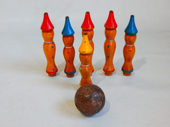 Juegos De Bowling Antiguos De Madera 0