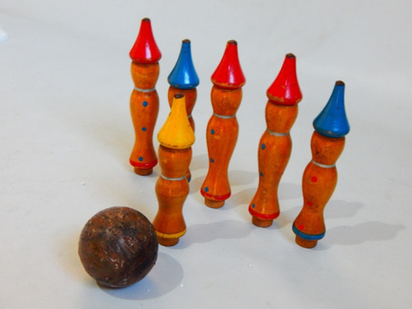 Juegos De Bowling Antiguos De Madera 1