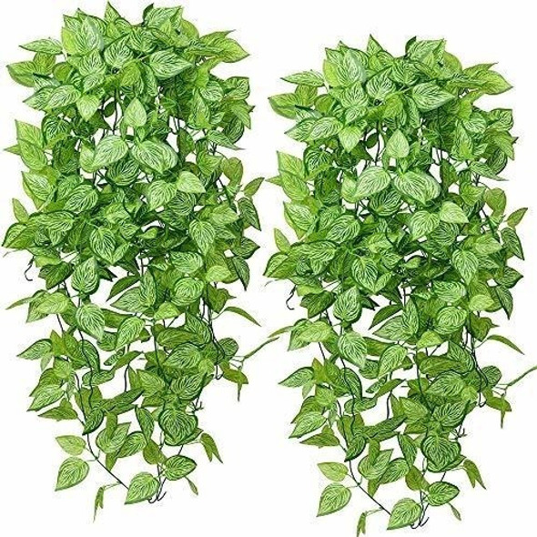 2 Piezas De Plantas De Hiedra Colgantes Artificiales, Guirna 0 2 Piezas De Plantas De Hiedra Colgantes Artificiales, Guirna 0