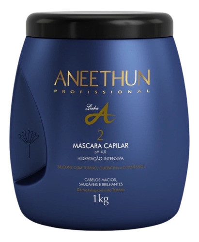Máscara Capilar Silicone E Queratina Aneethun Linha A 1kg 0