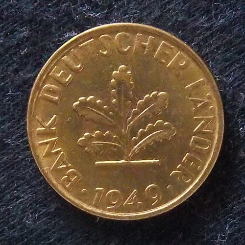 Alemania 5 Pfennig 1949 G Excelente Km 102 1