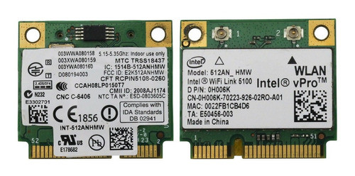 Tarjeta De Red Wifi Notebook Intel Wifi Link 5100 512an Hmw 1
