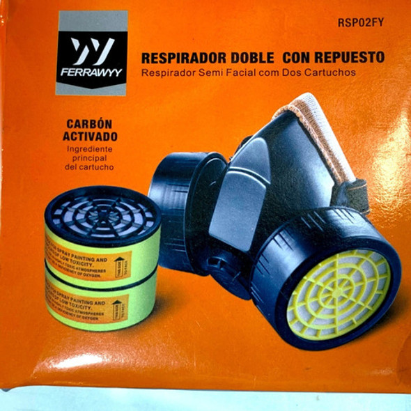 Mascara Careta 2 Filtros Gas +2 Polvo Pintor Auto  Pack M68 1