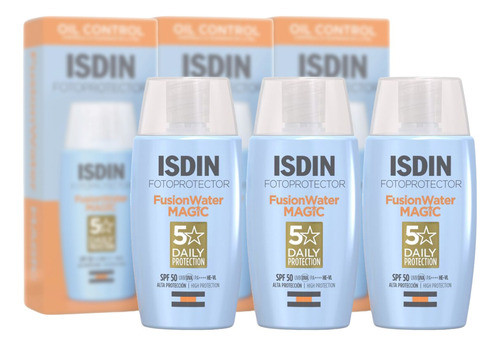 Pack X 3 Isdin Fotoprotector Spf50+ Fusion Water 50ml 0