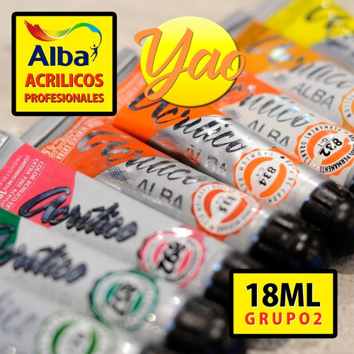 Alba Profesional Acrilico Grupo 2 X 18 Ml 0