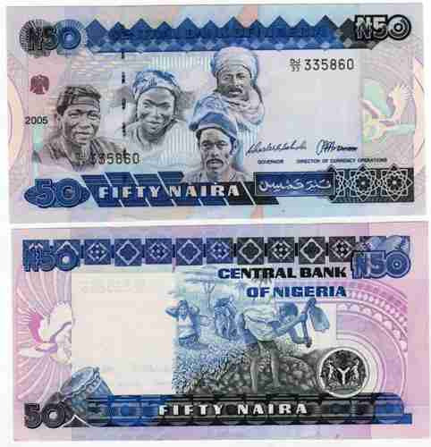 Billete De Nigeria De 50 Naira Año 2005 Sin Circular 0