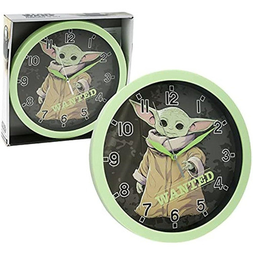 Star Wars Baby Yoda 9.5 Pulgadas Reloj De Pared Oficina Hoga 0
