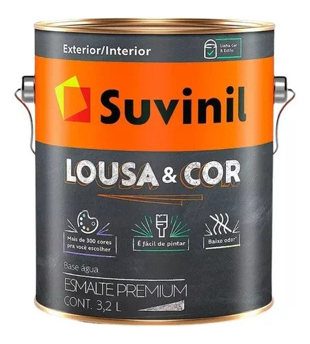 Tinta Lousa & Cor Suvinil 3,2l Preto Absoluto 0